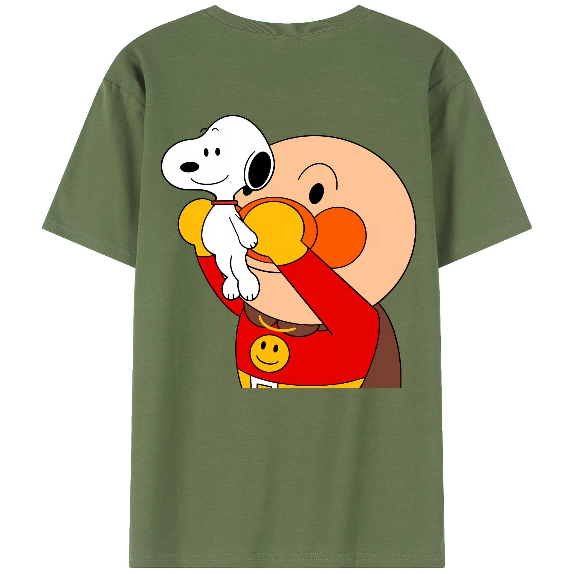 （画像用） アンパンマン Anpanman 綿100％ メンズ半袖Tシャツ（バックプリント） 通気性